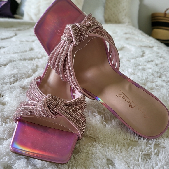 Rhinestone decor stiletto sandals - Picture 7 of 9